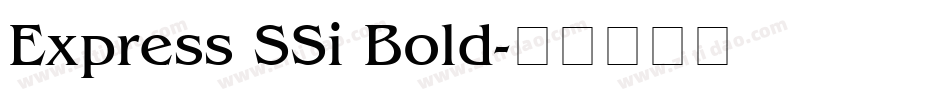 Express SSi Bold字体转换